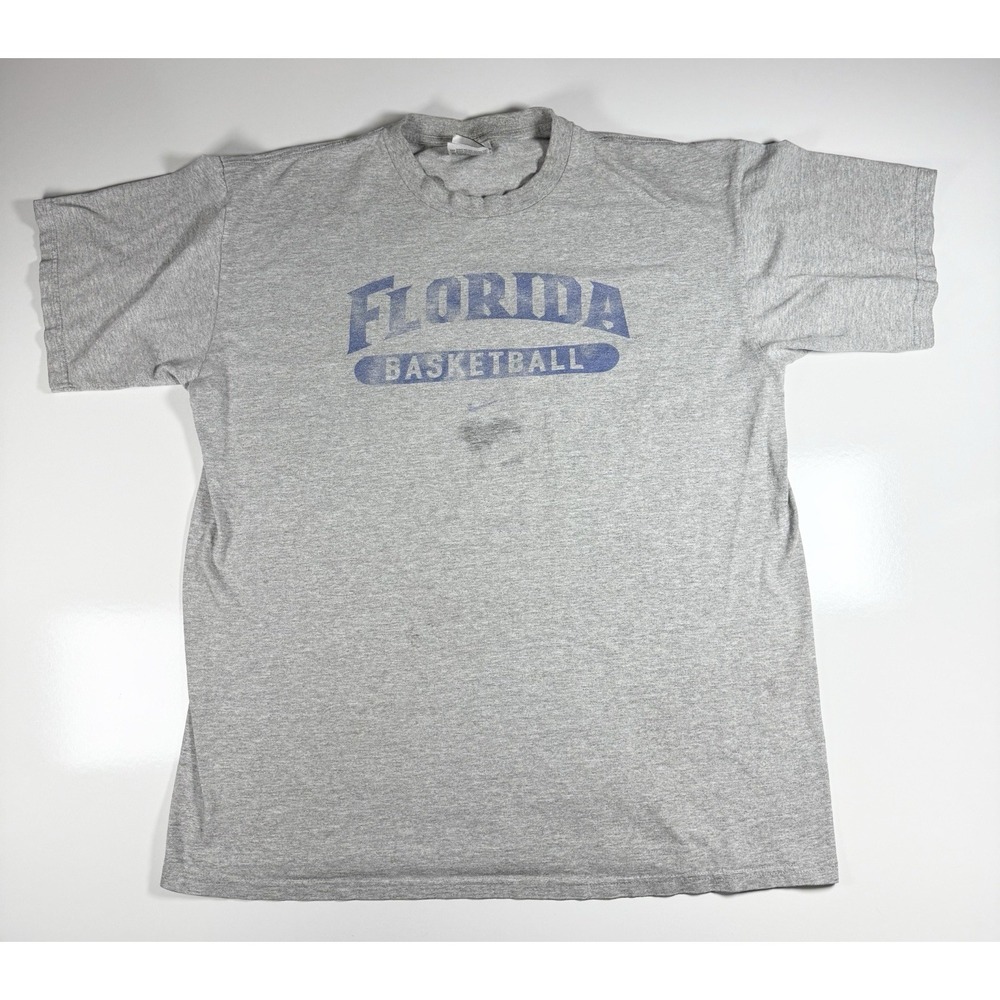 VTG Nike Team Florida Gators Basketball Mens Large Gray Single Stitch USA Fabric